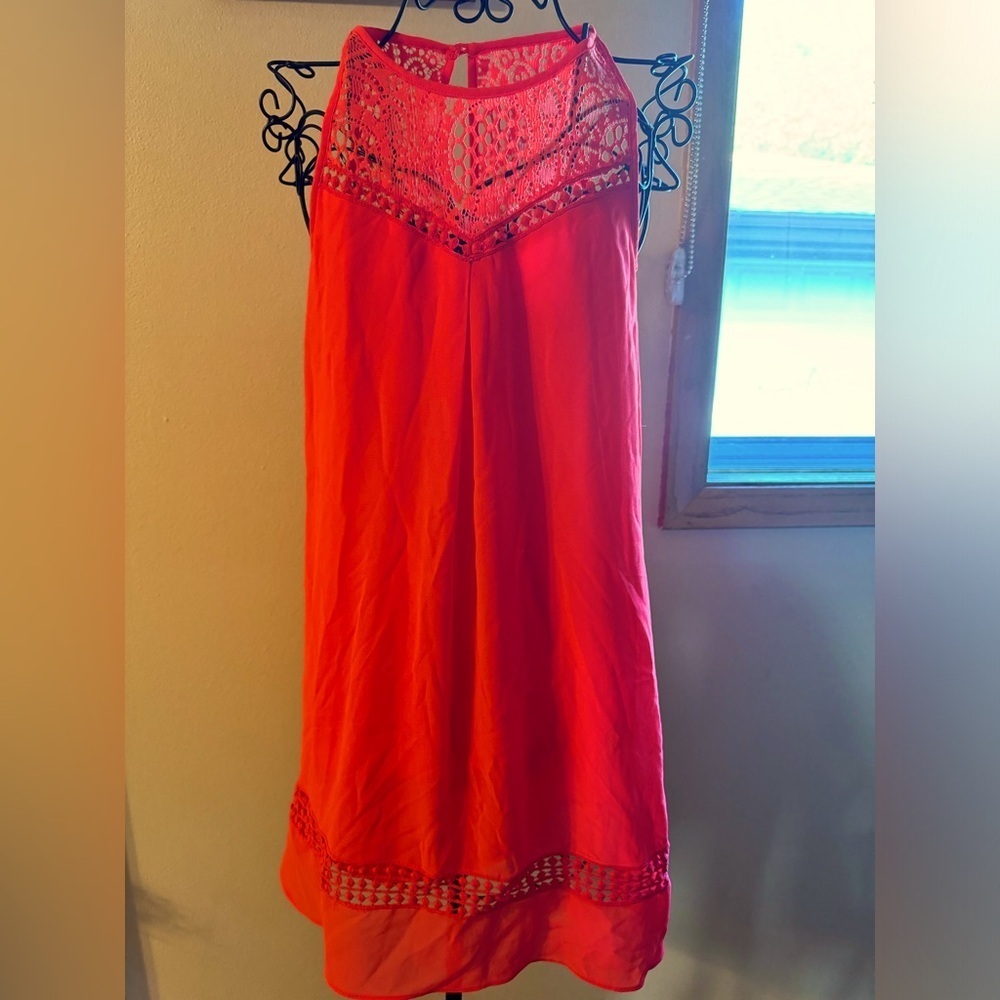 Iz Byer Red/Orange Dress, Size Small